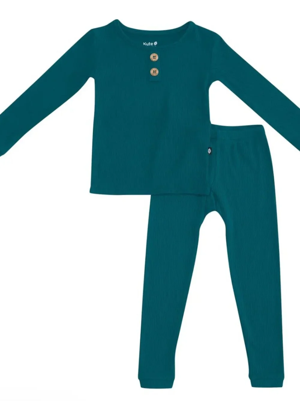 New w/ Tags - Kyte Baby Ribbed Henley Set in Loch-  4T